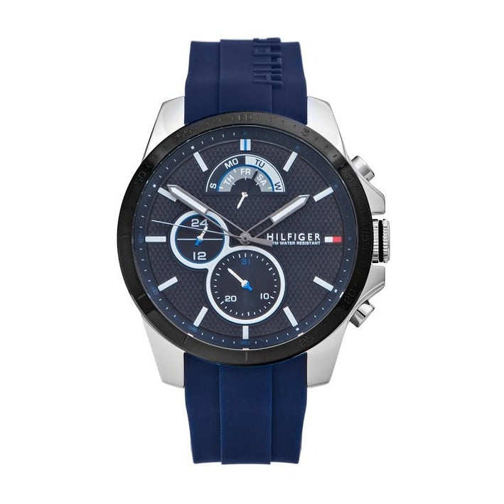  Shop Authentic Tommy Hilfiger Decker Quartz Blue Dial Blue Rubber Strap Watch for Men - 1791350 - Luxxuri