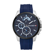  Shop Authentic Tommy Hilfiger Decker Quartz Blue Dial Blue Rubber Strap Watch for Men - 1791350 - Luxxuri