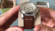  Shop Authentic Fossil Modern Machine White Dial Brown Leather Strap Watch for Men - FS4929 - Luxxuri