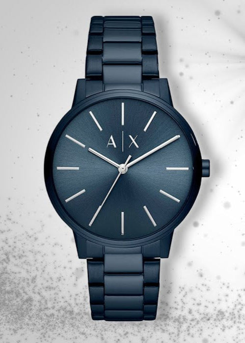  Shop Authentic Armani Exchange Cayde Analog Blue Dial Blue Steel Strap Watch For Men - AX2702 - Luxxuri