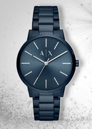  Shop Authentic Armani Exchange Cayde Analog Blue Dial Blue Steel Strap Watch For Men - AX2702 - Luxxuri