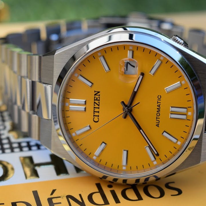  Shop Authentic Citizen Tsuyosa Automatic Yellow Dial Silver Steel Strap Watch for Men - NJ0150-81Z - Luxxuri
