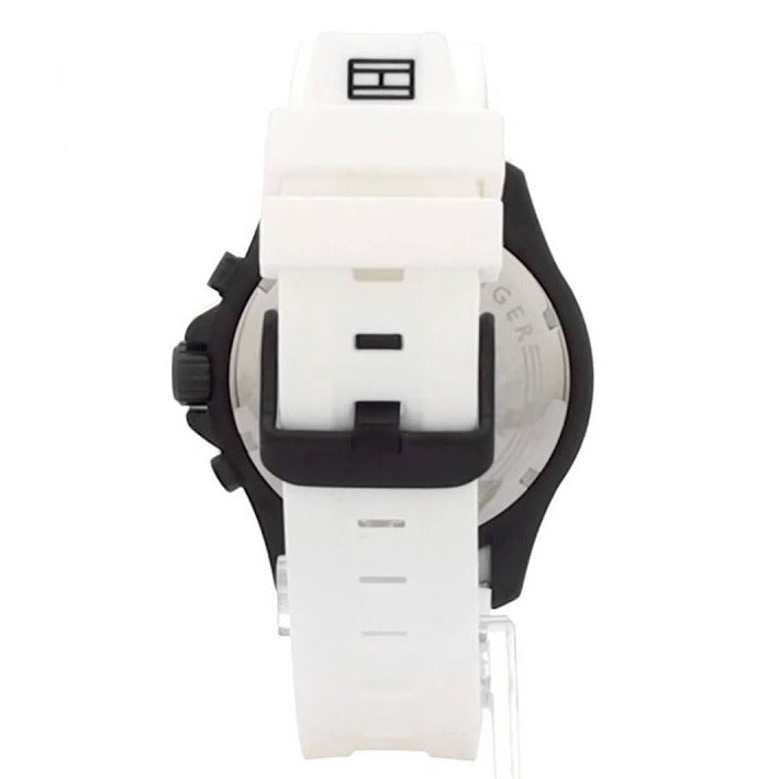  Shop Authentic Tommy Hilfiger Nolan Multi Function White Dial White Rubber Strap Watch for Men - 1791146 - Luxxuri