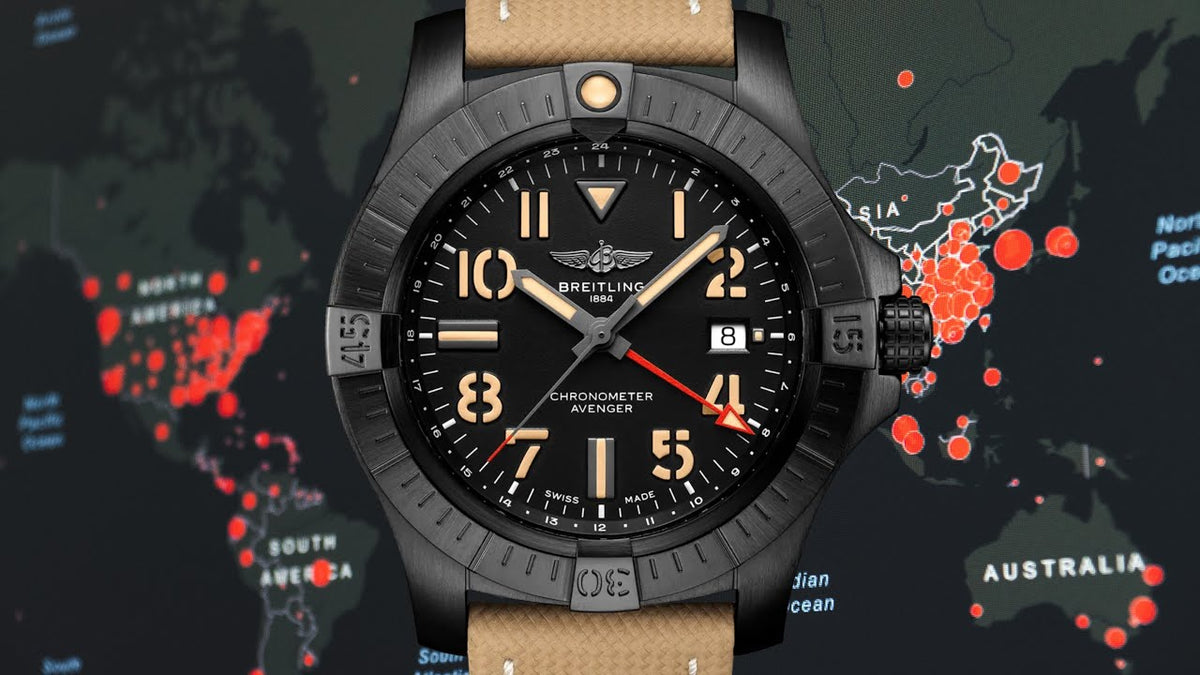  Shop Authentic Breitling Avenger Automatic GMT 45 Black Dial Brown Nylon Strap Watch for Men - V32395101B1X1 - Luxxuri