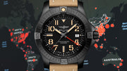  Shop Authentic Breitling Avenger Automatic GMT 45 Black Dial Brown Nylon Strap Watch for Men - V32395101B1X1 - Luxxuri
