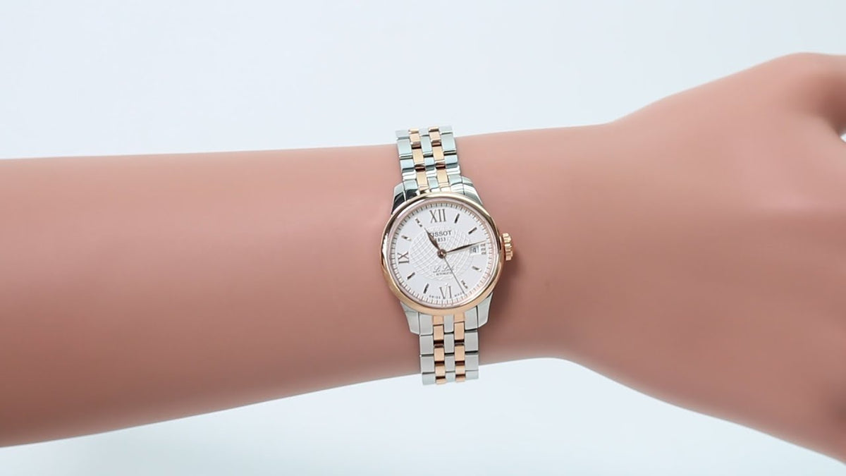  Shop Authentic Tissot Le Locle Automatic Small Lady Silver Dial Two Tone Steel Strap Watch For Women - T41.2.183.33 - Luxxuri