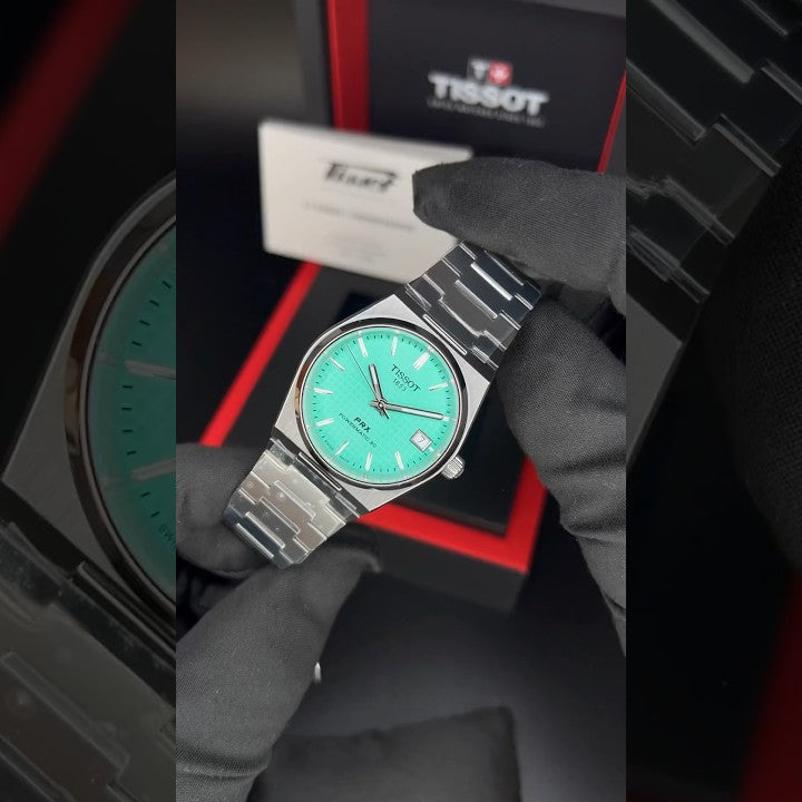  Shop Authentic Tissot PRX Powermatic 80 Light Green Dial Silver Steel Strap Watch for Men - T137.207.11.091.01 - Luxxuri