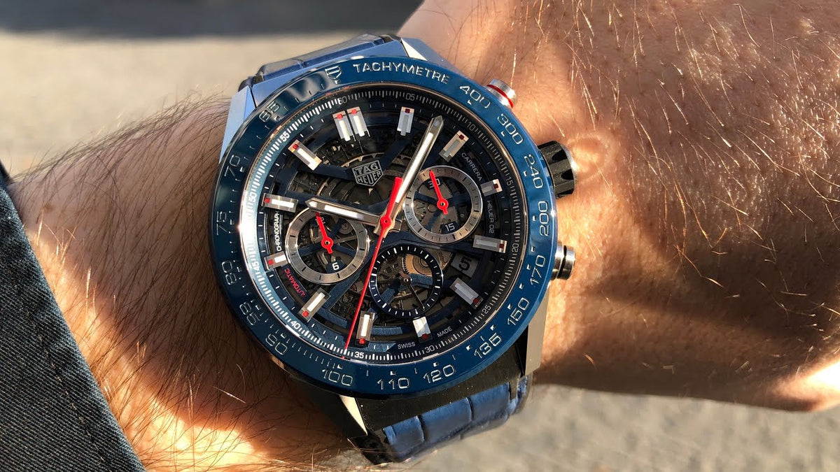  Shop Authentic Tag Heuer Carrera Chronograph Blue Dial Silver Steel Strap Watch for Men - CBG2A11.BA0654 - Luxxuri