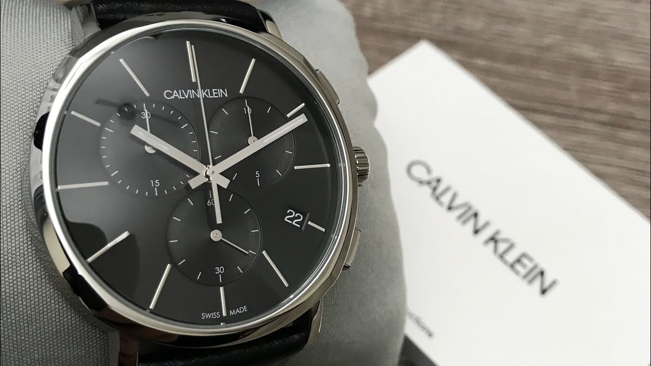  Shop Authentic Calvin Klein Posh Black Dial Black Leather Strap Watch for Men - K8Q371C1 - Luxxuri