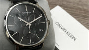  Shop Authentic Calvin Klein Posh Black Dial Black Leather Strap Watch for Men - K8Q371C1 - Luxxuri