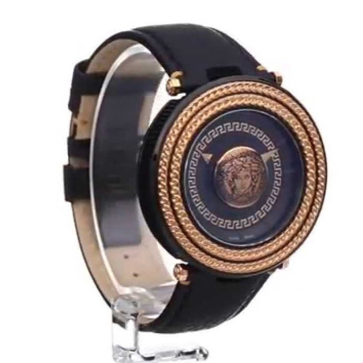  Shop Authentic Versace V Metal Icon Quartz Silver Dial Brown Leather Strap Watch For Men - VQL010015 - Luxxuri