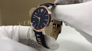 Shop Authentic Versace V-Circle Quartz Black Dial Brown Leather Strap Watch for Men - VEBQ01619 - Luxxuri