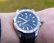  Shop Authentic Tag Heuer Aquaracer Automatic Caliber 5 Black Dial Black Rubber Strap Watch for Men - WAY2110.FT8021 - Luxxuri