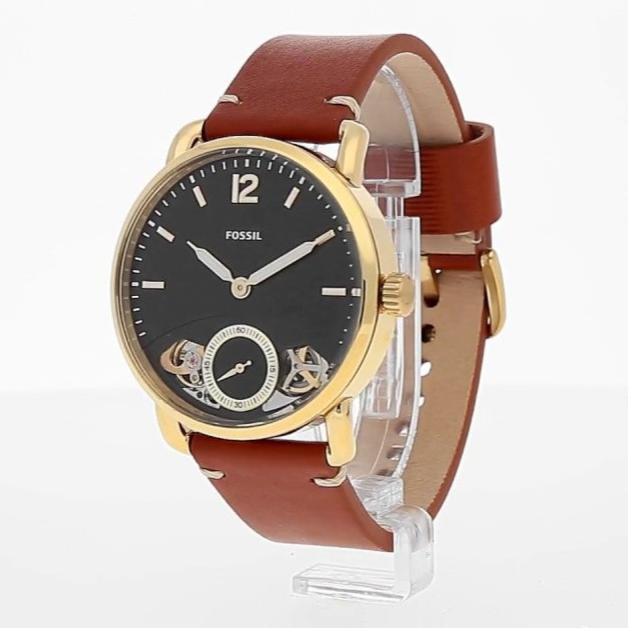  Shop Authentic Fossil The Commuter Twist Black Dial Brown Leather Strap Watch for Men -  ME1166 - Luxxuri