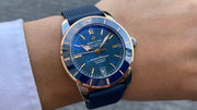  Shop Authentic Breitling Superocean Heritage B20 Automatic 42 Blue Dial Blue Mesh Bracelet Watch for Men - UB2010161C1S1 - Luxxuri