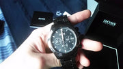  Shop Authentic Hugo Boss Talent Black Ceramic Dial Black Steel Strap Watch for Men - 1513581 - Luxxuri