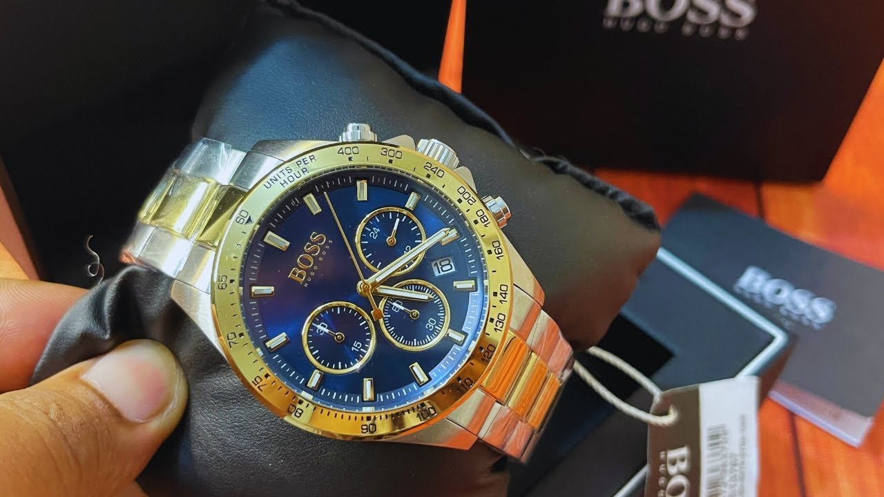  Shop Authentic Hugo Boss Hero Blue Dial Two Tone Steel Strap Watch for Men - 1513767 - Luxxuri