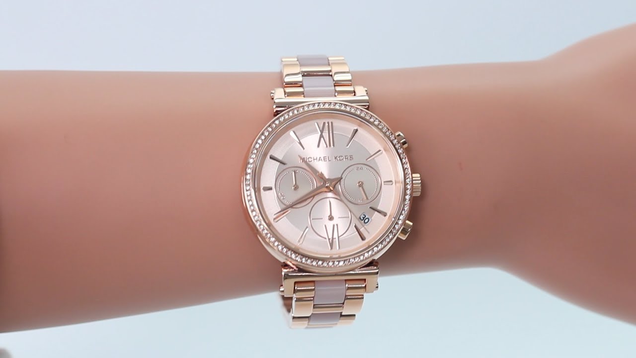  Shop Authentic Michael Kors Sofie Chronograph Rose Gold Dial Rose Gold Steel Strap Watch For Women - MK6560 - Luxxuri