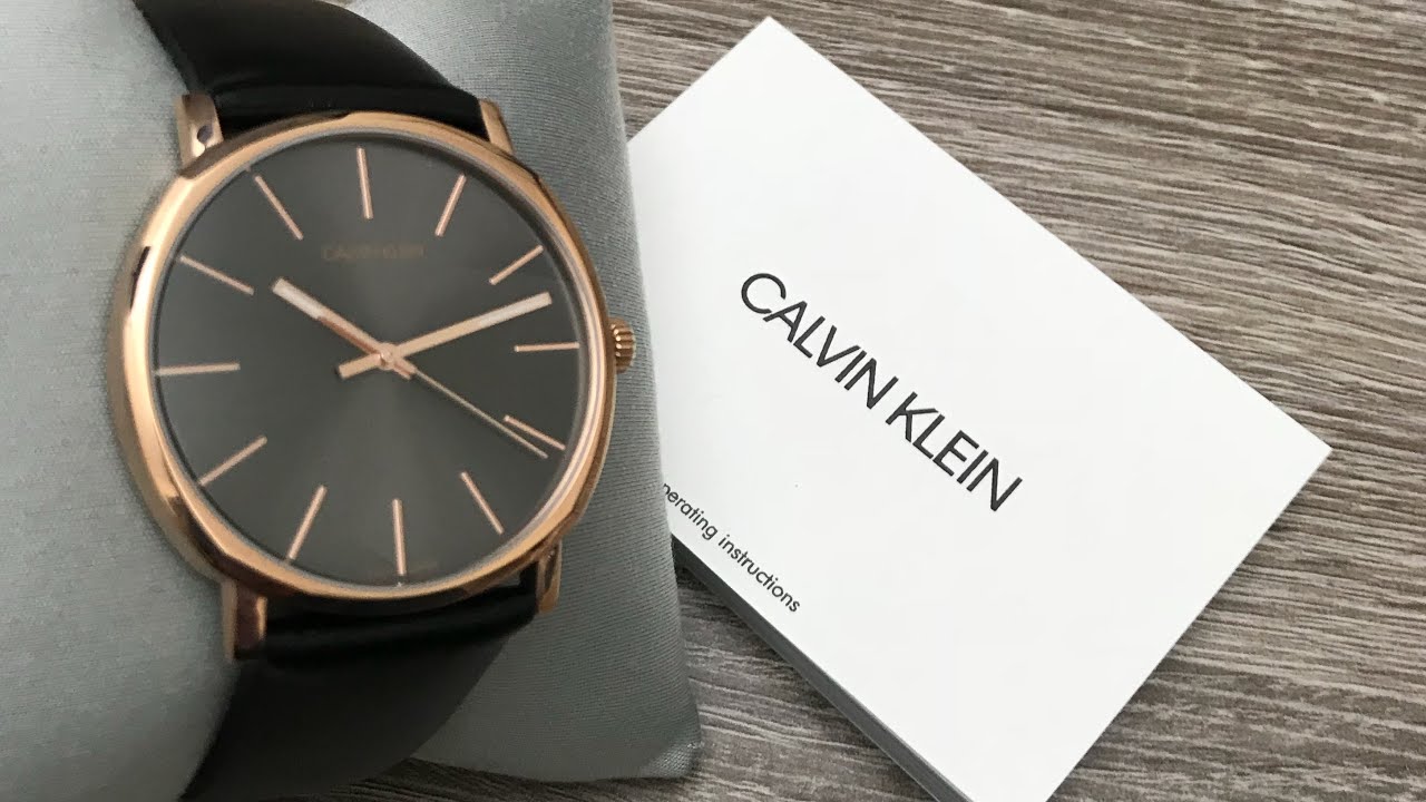  Shop Authentic Calvin Klein Posh Black Dial Black Leather Strap Watch for Men - K8Q316C3 - Luxxuri