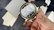  Shop Authentic Emporio Armani Sigma Chronograph lack Dial Black Rubber Strap Watch For Men - AR80003 - Luxxuri