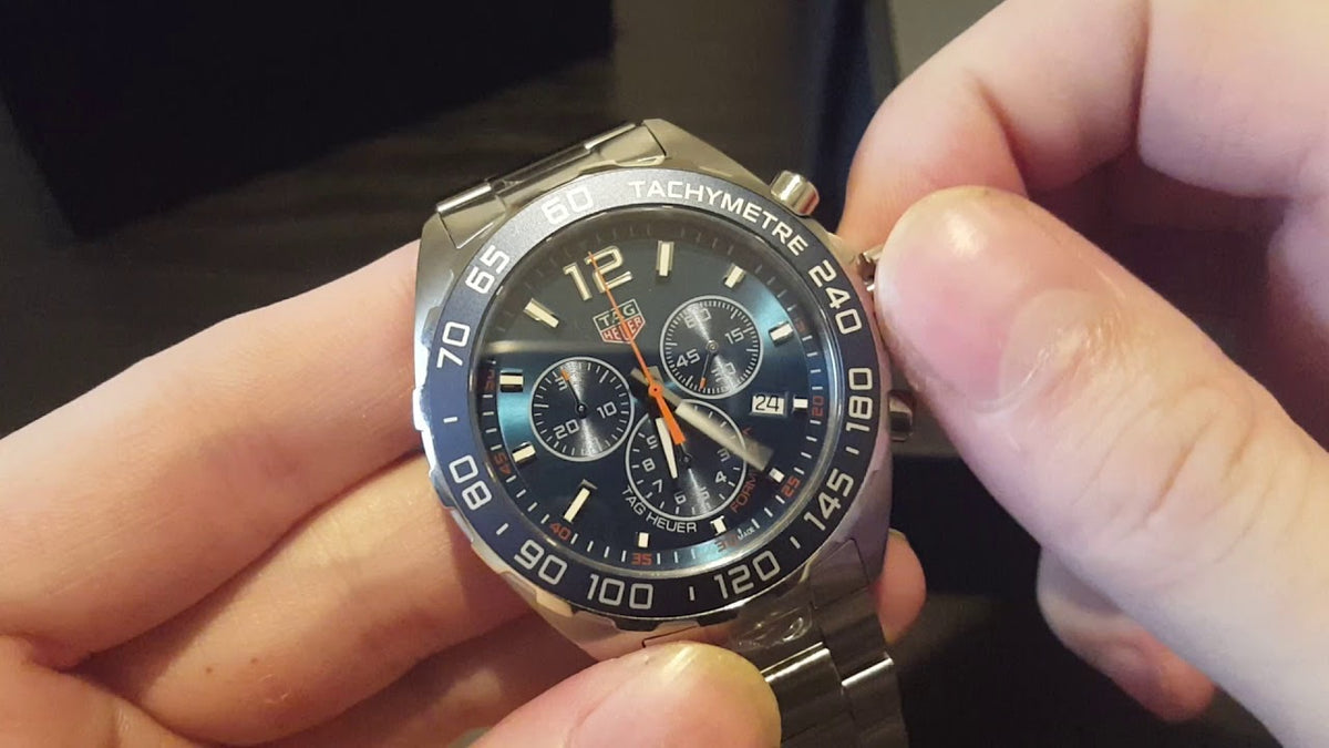 Shop Authentic Tag Heuer Formula 1 Chronograph Blue Dial Silver Steel Strap Watch for Men - CAZ1014.BA0842 - Luxxuri