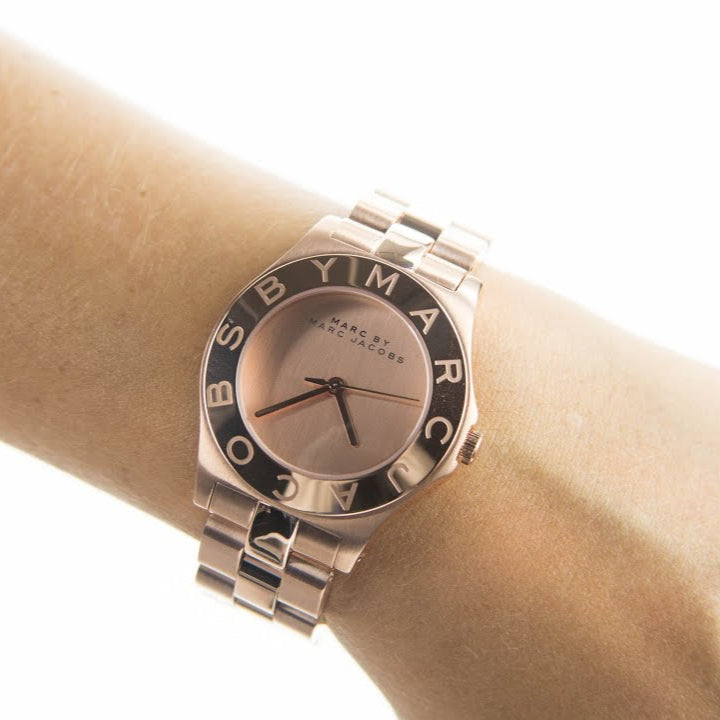  Shop Authentic Marc Jacobs Blade Rose Gold Dial Rose Gold Steel Strap Watch for Women - MBM3127 - Luxxuri