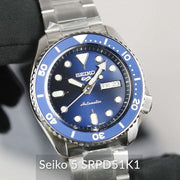  Shop Authentic Seiko 5 Sports Automatic Analog Blue Dial Silver Steel Strap Watch For Men - SRPD51K1 - Luxxuri