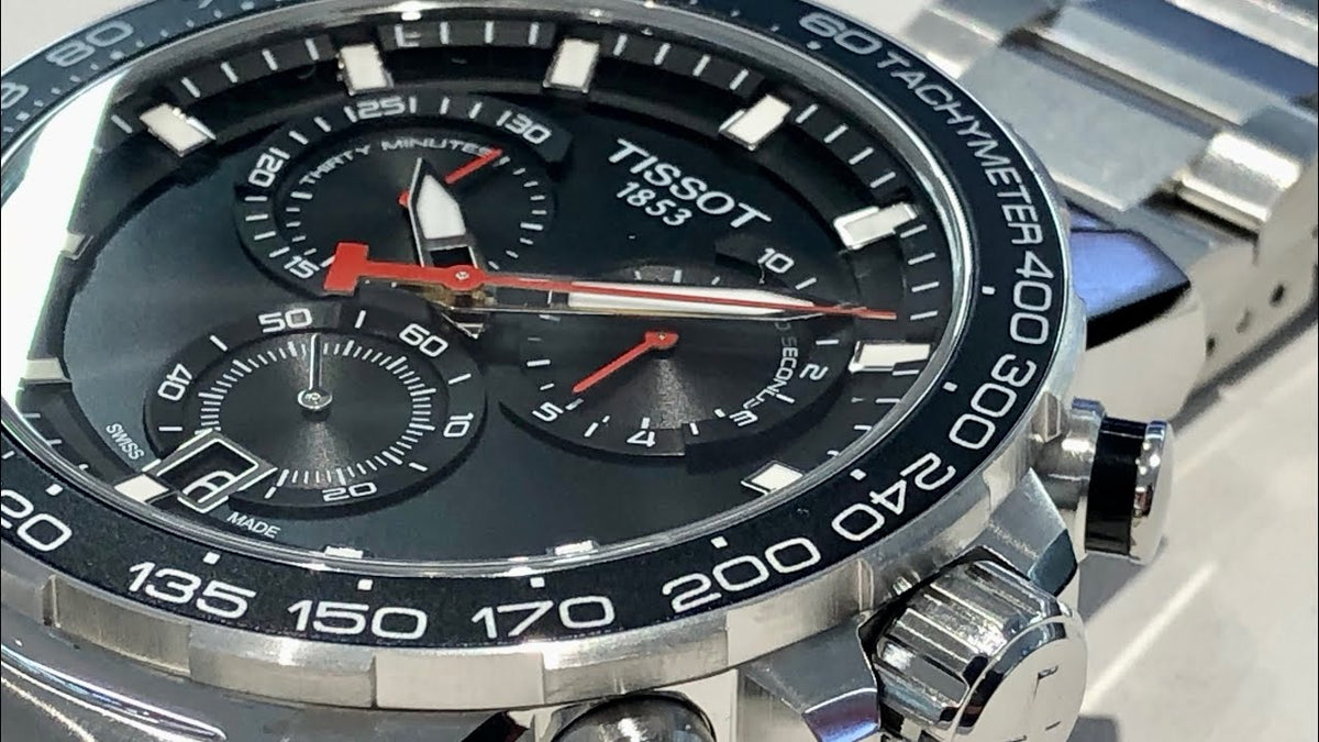  Shop Authentic Tissot Supersport Chrono Black Dial Silver Steel Strap Watch For Men - T125.617.11.051.00 - Luxxuri