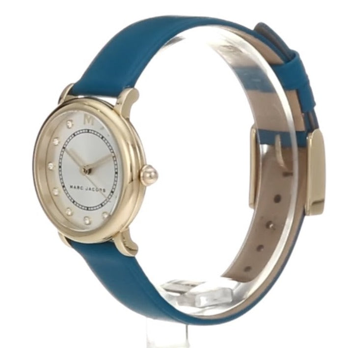  Shop Authentic Marc Jacobs Roxy Silver Dial Green Leather Strap Watch for Women - MJ1633 - Luxxuri