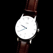  Shop Authentic Daniel Wellington Dapper Bristol White Dial Brown Leather Strap Watch For Women - DW00100090 - Luxxuri