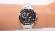  Shop Authentic Tissot V8 Quartz Chronograph Black Dial Silver Steel Strap Watch For Men - T106.417.11.051.00 - Luxxuri