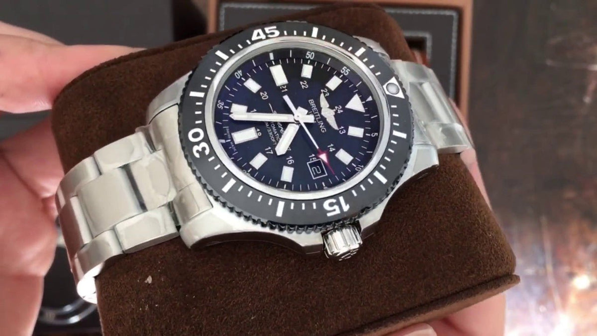  Shop Authentic Breitling Superocean II Special 44mm Black Dial Silver Steel Strap Watch for Men - Y1739310/BF45/162A - Luxxuri