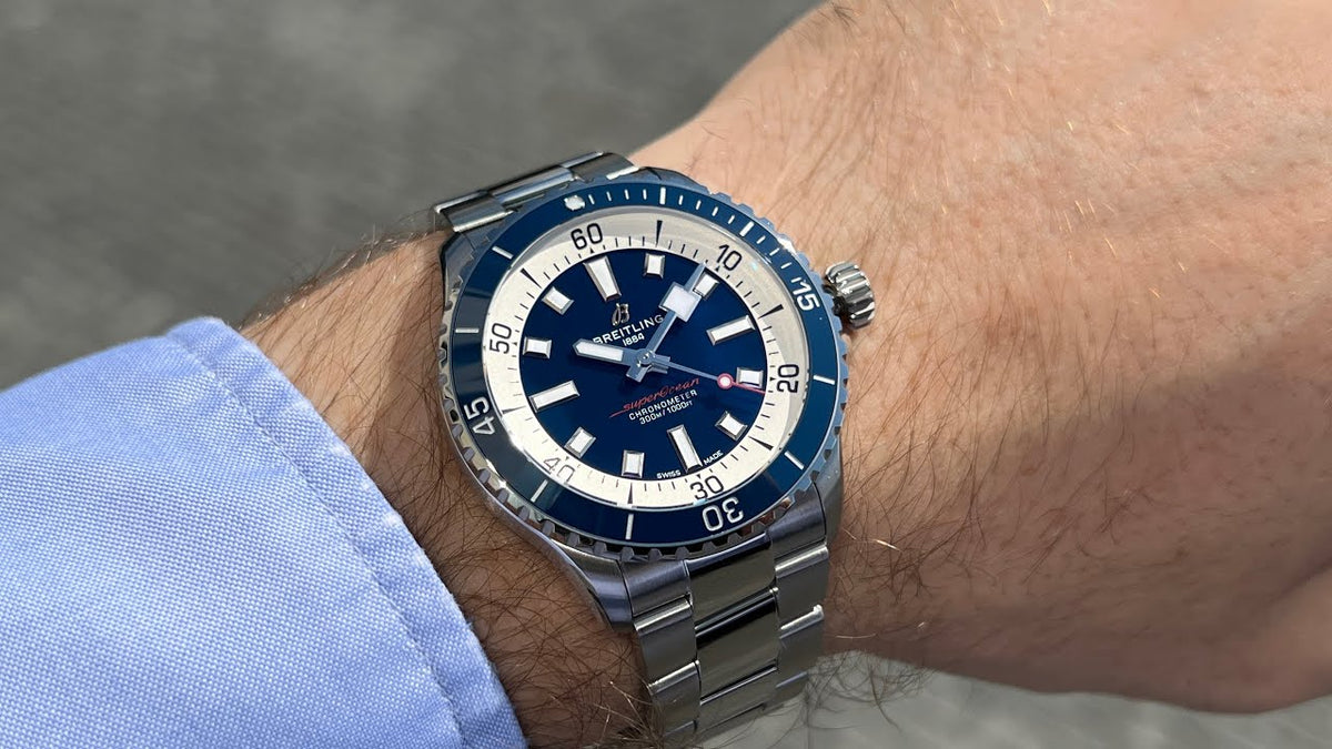  Shop Authentic Breitling Superocean Automatic 42mm Blue Dial Silver Steel Strap Watch for Men - A17375E71C1A1 - Luxxuri