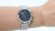  Shop Authentic Tissot PR 100 Chronograph Black Dial Silver Mesh Bracelet Watch For Men - T101.417.11.051.01 - Luxxuri
