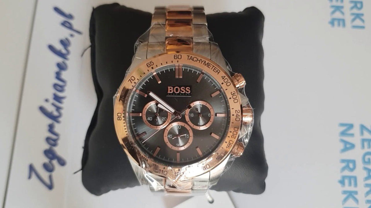  Shop Authentic Hugo Boss Ikon Grey Dial Two Tone Steel Strap Watch for Men - 1513339 - Luxxuri