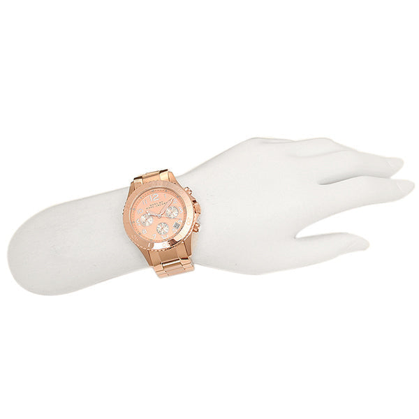  Shop Authentic Marc Jacobs Rock Chronograph Rose Gold Dial Rose Gold Steel Strap Watch for Women - MBM3156 - Luxxuri