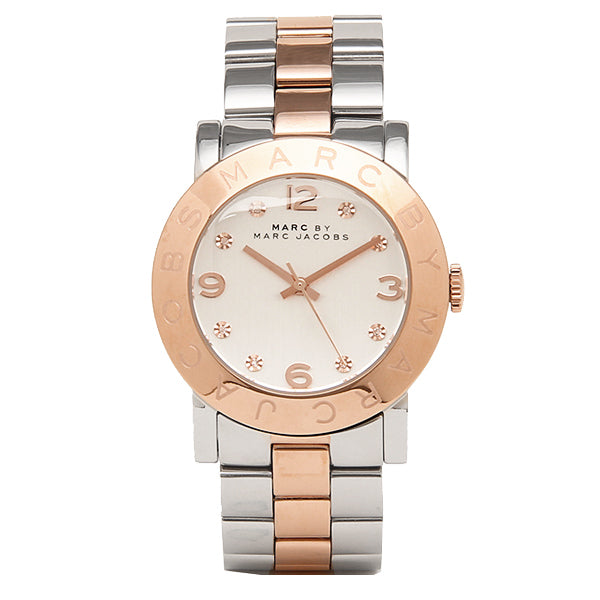  Shop Authentic Marc Jacobs Amy Silver Dial Two Tone Steel Strap Watch for Women - MBM3194 - Luxxuri