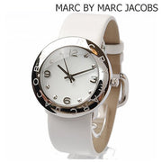  Shop Authentic Marc Jacobs Amy White Dial White Leather Strap Watch for Women - MBM1136 - Luxxuri