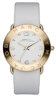  Shop Authentic Marc Jacobs Amy White Dial White Leather Strap Watch for Women - MBM1150 - Luxxuri