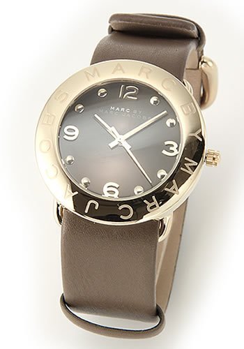  Shop Authentic Marc Jacobs Amy Grey Dial Grey Leather Strap Watch for Women - MBM1153 - Luxxuri
