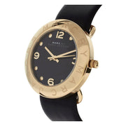  Shop Authentic Marc Jacobs Amy Black Dial Black Leather Strap Watch for Women - MBM1154 - Luxxuri
