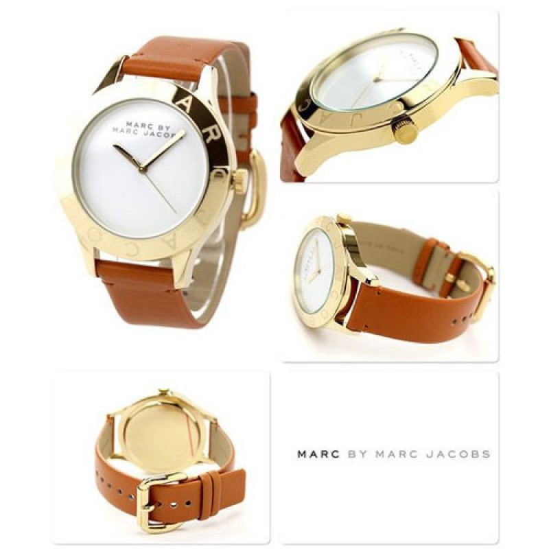  Shop Authentic Marc Jacobs Blade White Dial Brown Leather Strap Watch for Women - MBM1218 - Luxxuri