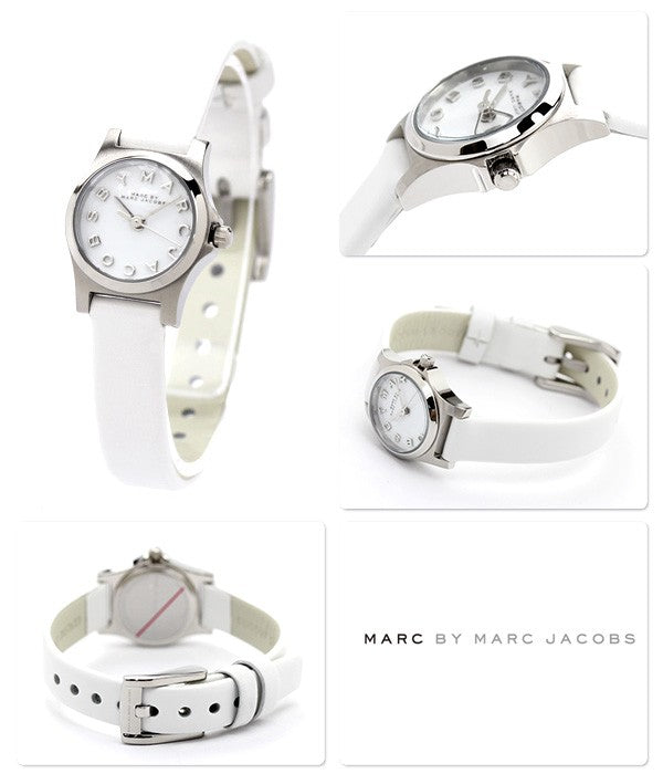  Shop Authentic Marc Jacobs Henry Dinky White Dial White Leather Strap Watch for Women - MBM1234 - Luxxuri