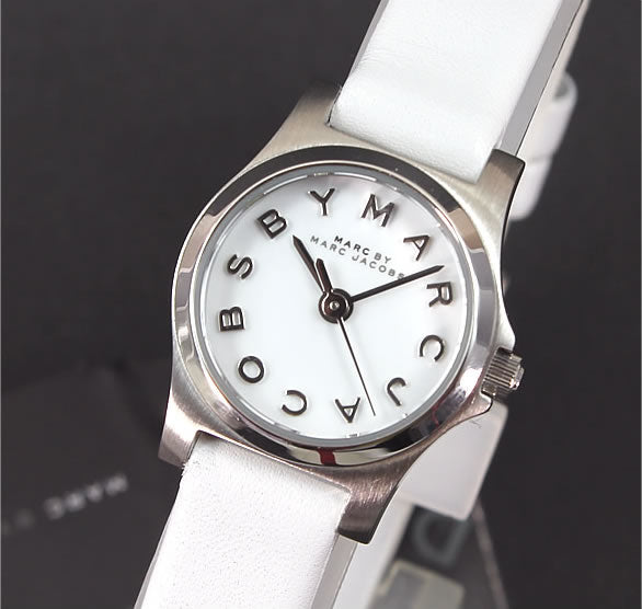  Shop Authentic Marc Jacobs Henry Dinky White Dial White Leather Strap Watch for Women - MBM1234 - Luxxuri