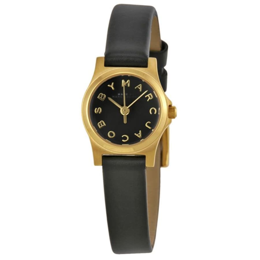  Shop Authentic Marc Jacobs Henry Dinky Black Dial Black Leather Strap Watch for Women - MBM1240 - Luxxuri