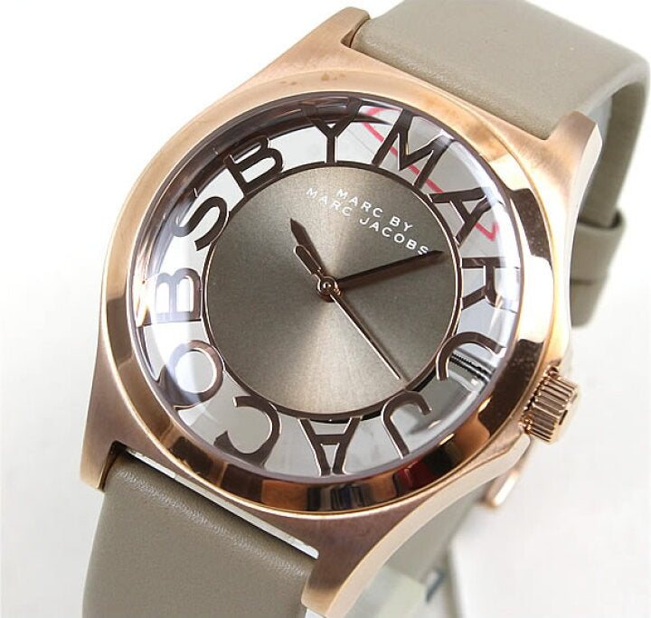  Shop Authentic Marc Jacobs Henry Dinky Skeleton Beige Dial Beige Leather Strap Watch for Women - MBM1245 - Luxxuri