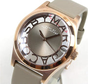  Shop Authentic Marc Jacobs Henry Dinky Skeleton Beige Dial Beige Leather Strap Watch for Women - MBM1245 - Luxxuri