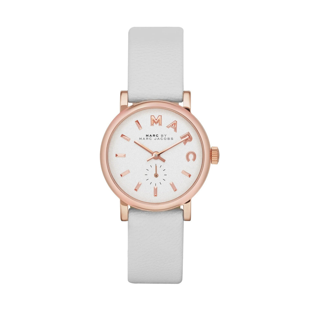  Shop Authentic Marc Jacobs Baker White Dial White Leather Strap Watch for Women - MBM1284 - Luxxuri