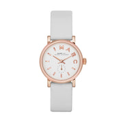  Shop Authentic Marc Jacobs Baker White Dial White Leather Strap Watch for Women - MBM1284 - Luxxuri