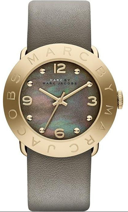  Shop Authentic Marc Jacobs Amy Grey Dial Grey Leather Strap Watch for Women - MBM1287 - Luxxuri